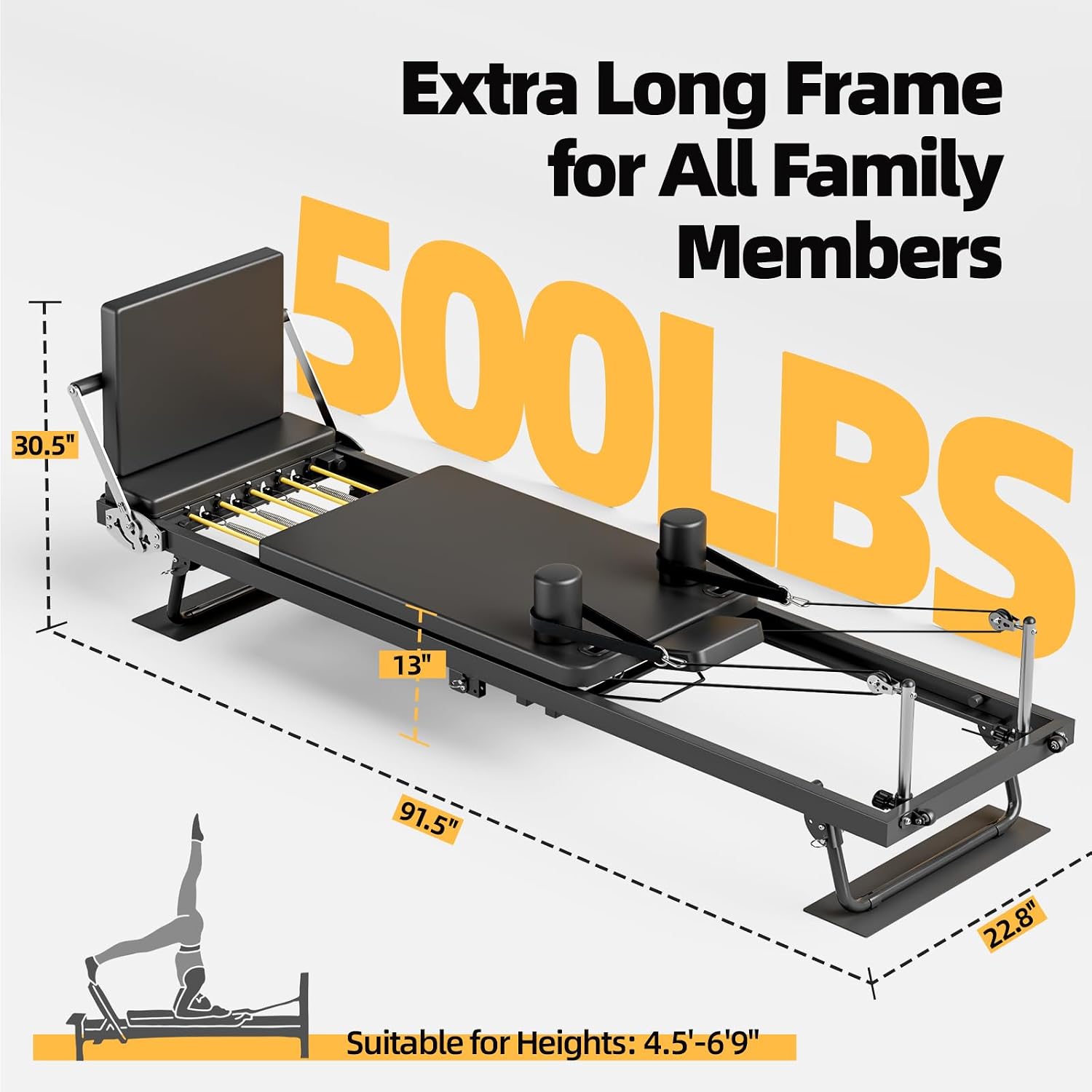 Máquina de Pilates Plegable, E - Leg Home Gym Workout reseña y precio